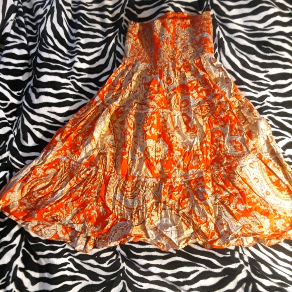Target Mossimo Supply orange paisley summer dress